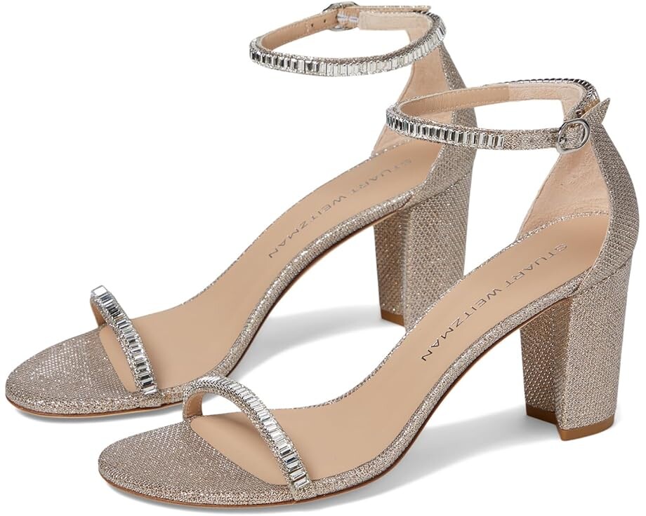 

Туфли Stuart Weitzman Nearlynude Stefanie Sandal, цвет Poudre/Clear