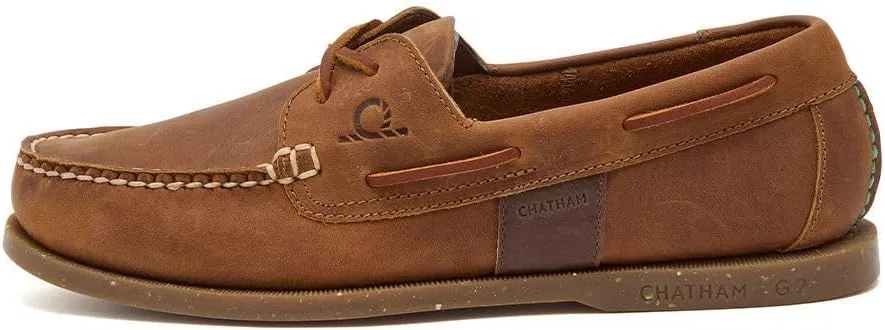 Мужские кожаные туфли Chatham Leather Sustainable Deck Shoes - Java II G2, цвет орех, размер 39-48, Walnut — фото 3