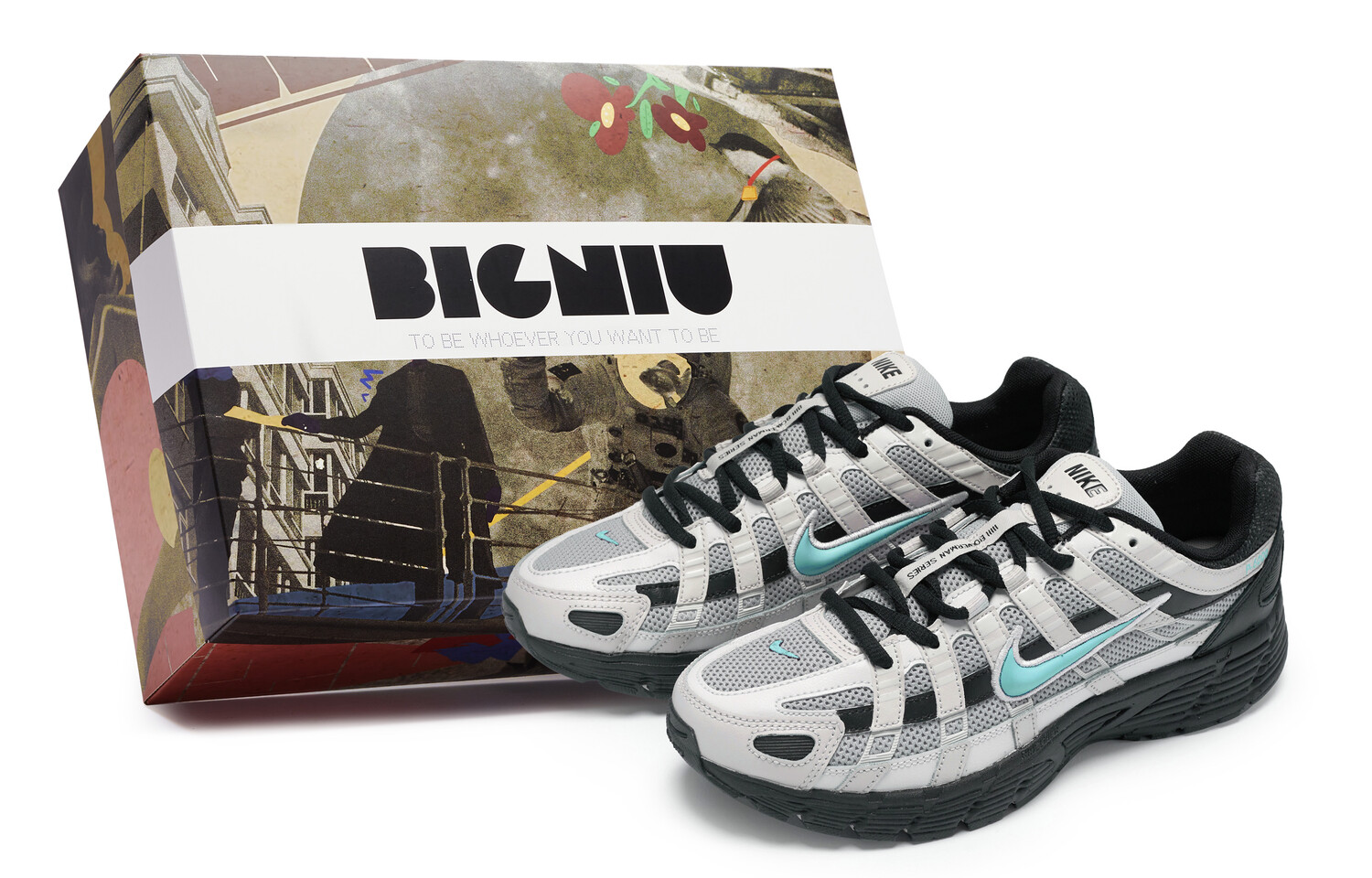 

Кроссовки P-6000 унисекс с низким верхом, черные/белые Nike