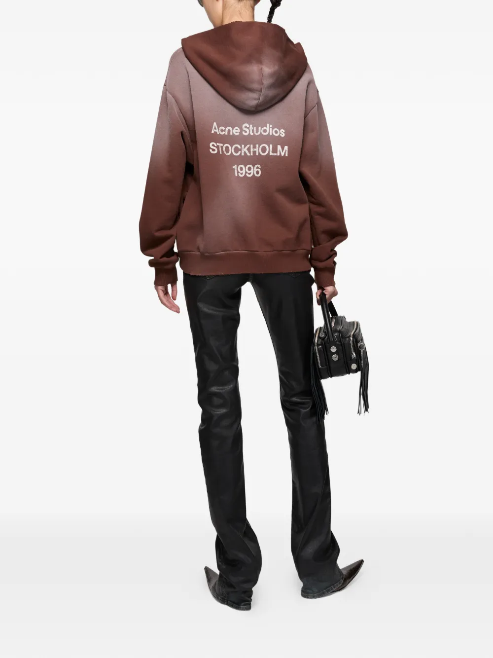 Толстовка с графическим принтом Acne Studios, коричневый — фото 2