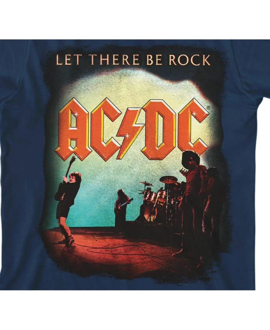 Футболка с коротким рукавом Boys Let There Be Rock, темно-синяя, размер S Ac/Dc — фото 4