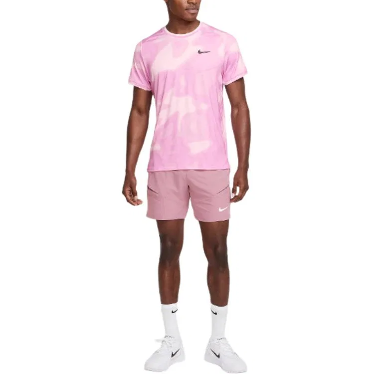 Футболка теннисная Nike Court Advantage Dri-FIT розовая — фото 3