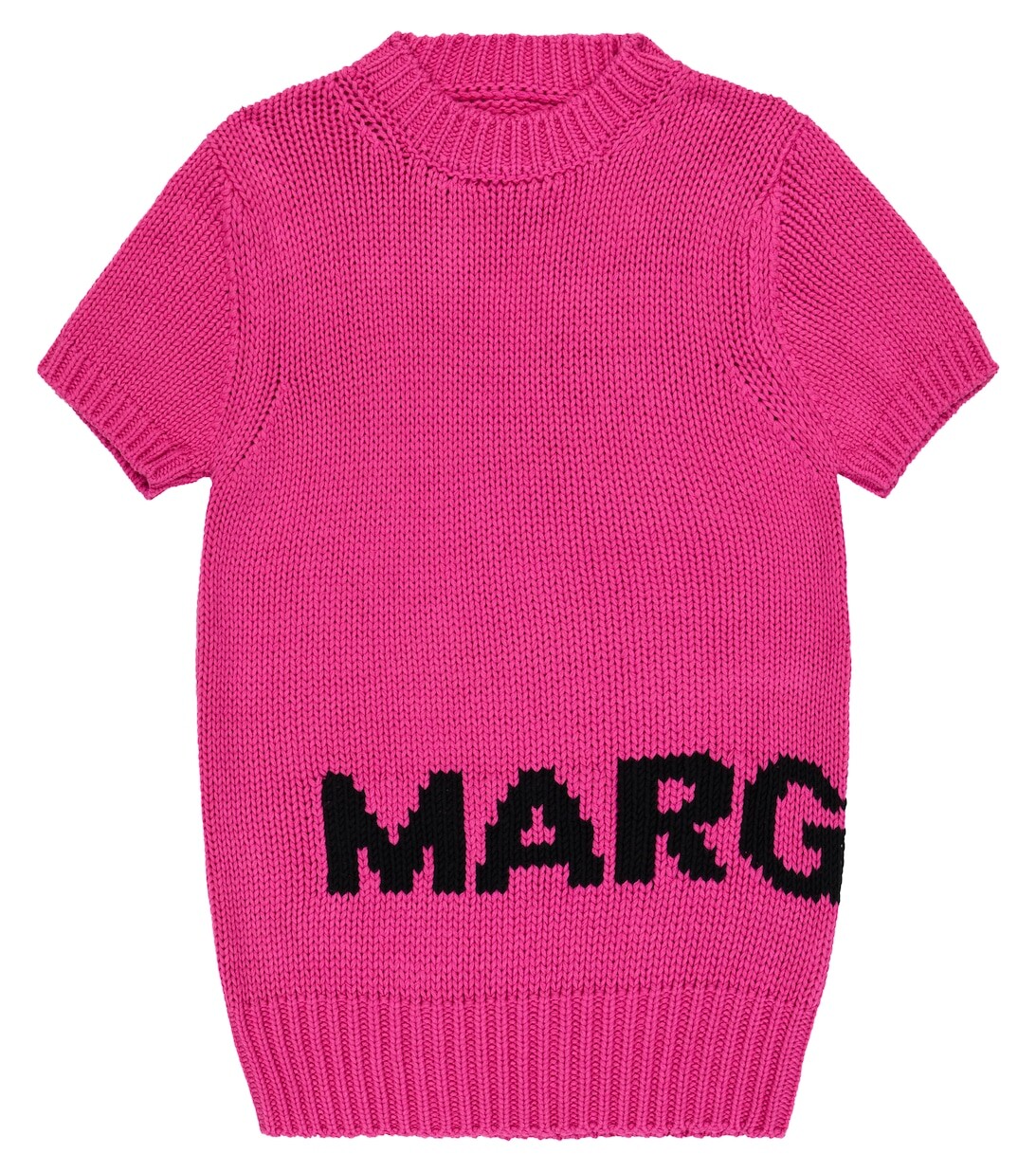 

Свитер из смесового хлопка с логотипом MM6 Maison Margiela, розовый