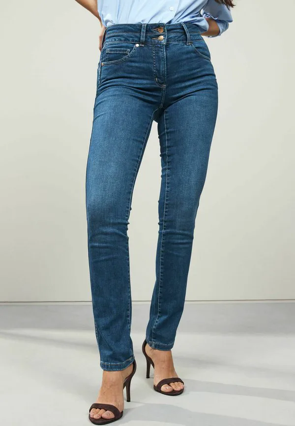 Джинсы облегающего кроя с эффектом подтяжки Next, Mid Blue Denim — фото 2