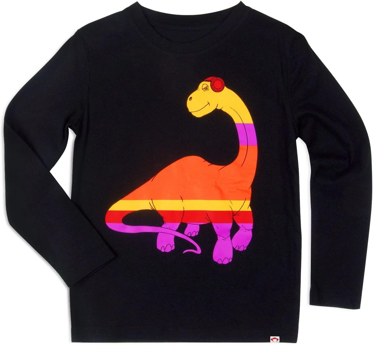 

Футболка Appaman Dino Ombre Graphic Long Sleeve Tee, черный