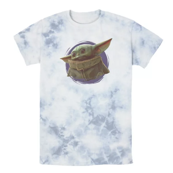 

Мужская футболка Star Wars The Mandalorian The Child с фиолетовым дымом Licensed Character, цвет white blue