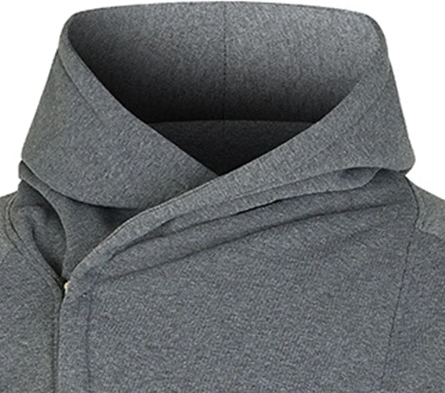 Мужской повседневный худи с диагональной молнией, длинный рукав, overshirt, heavy/light cotton blend — фото 3