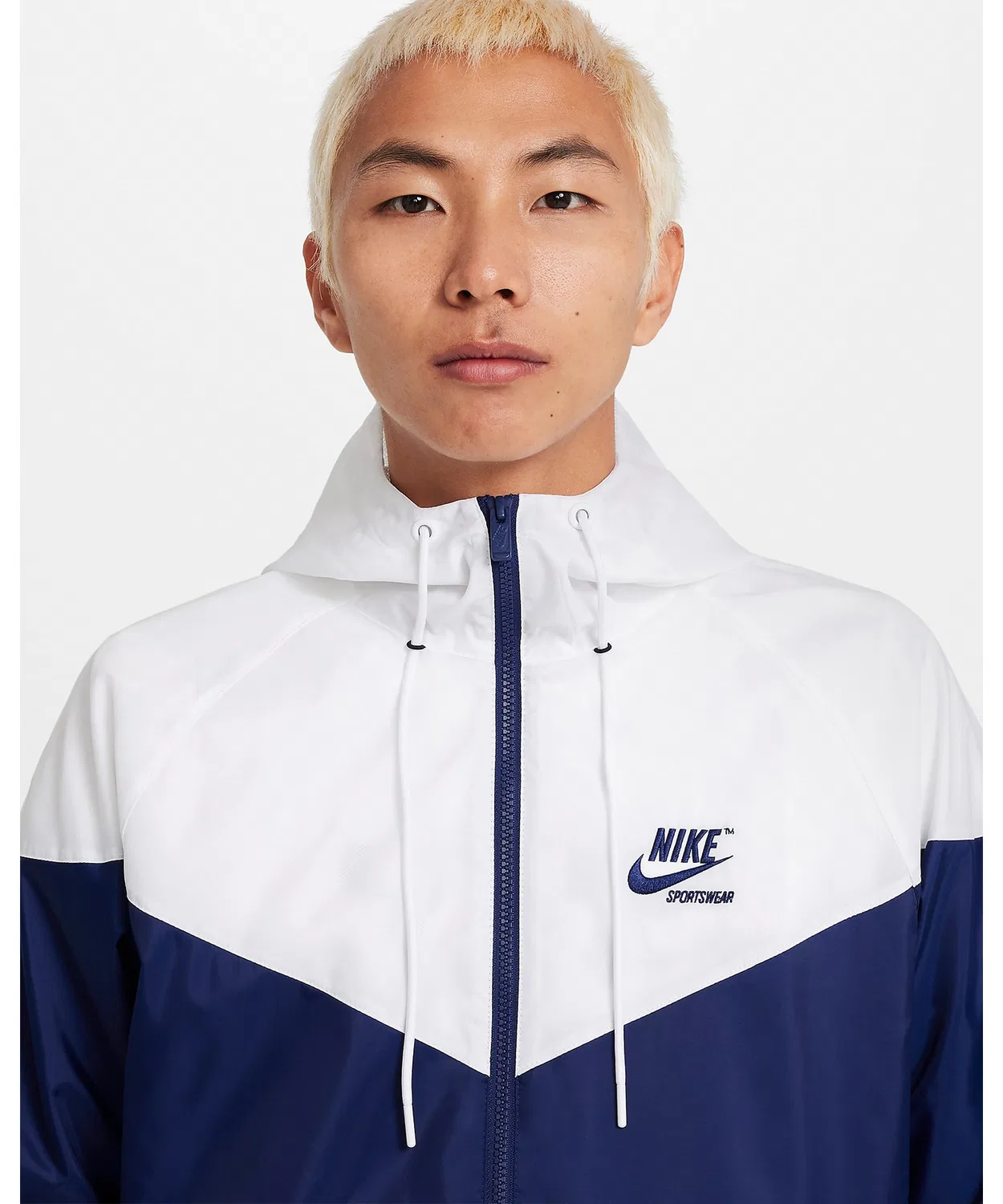 Куртка Nike AS M WVN WR LND GFX JKT, нейлон, тёмно-синий с белым — фото 4