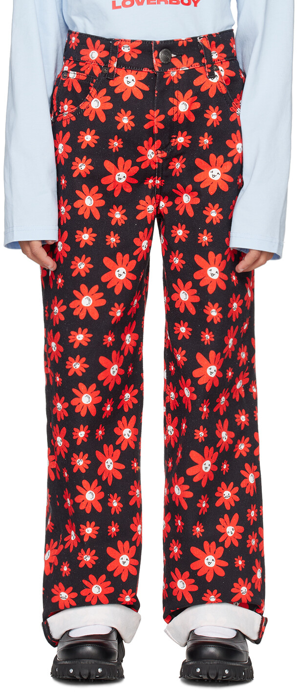 

Детские джинсы с цветочным принтом Charles Jeffrey LOVERBOY