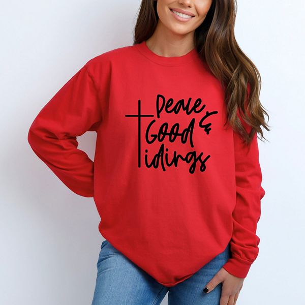 

Длинный рукав с праздничным принтом в стиле cursive Simply Sage Market, Red