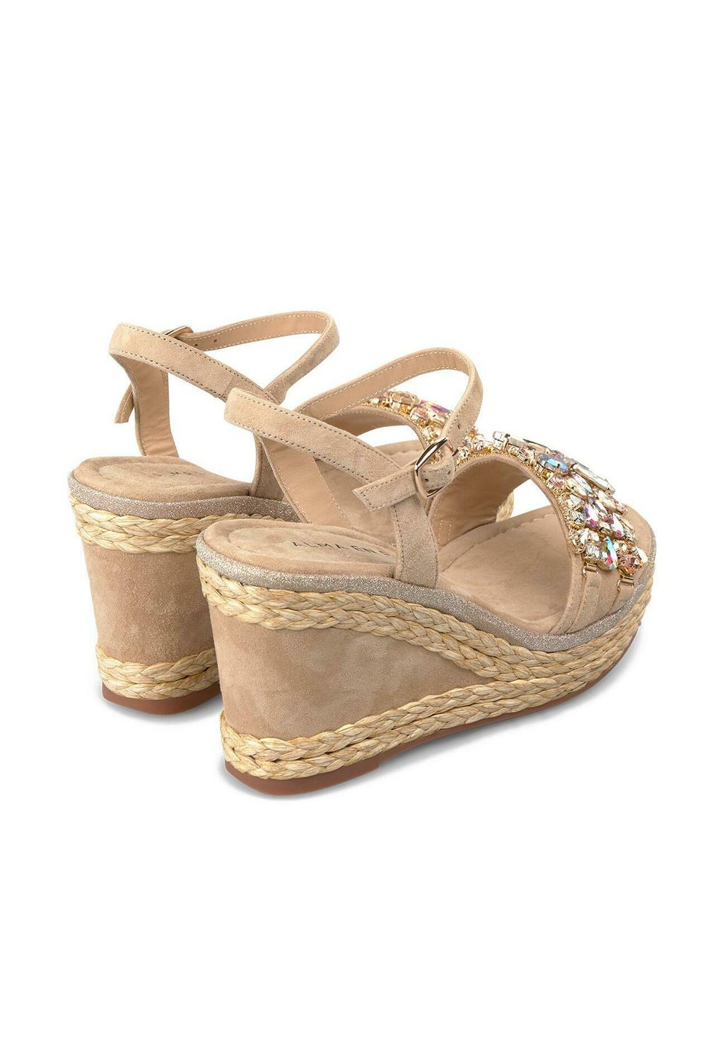 Босоножки на танкетке High heeled sandals Alma en Pena, светло-коричневый — фото 4
