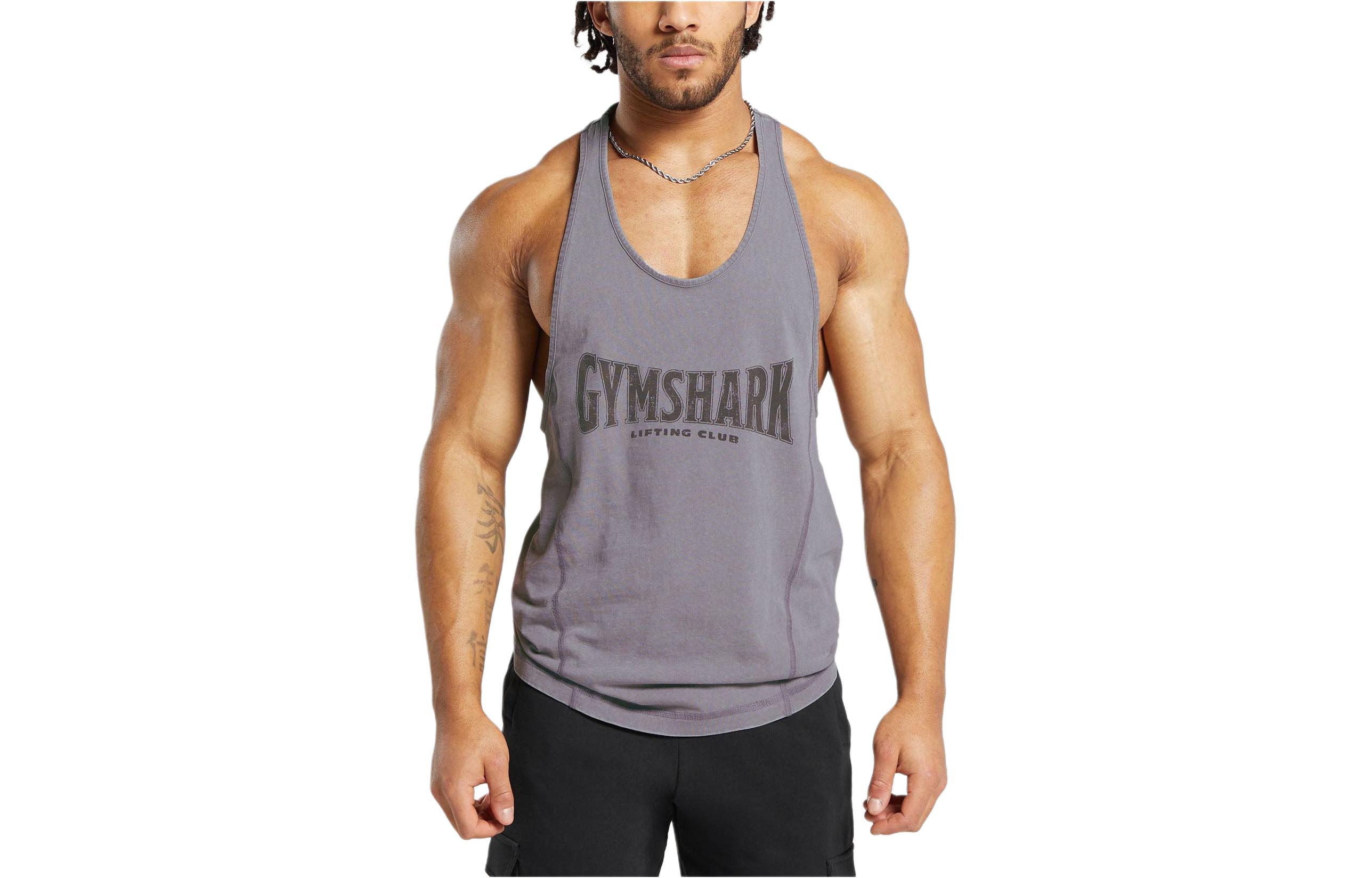 

GYMSHARK Майка мужская пыльно-фиолетовая