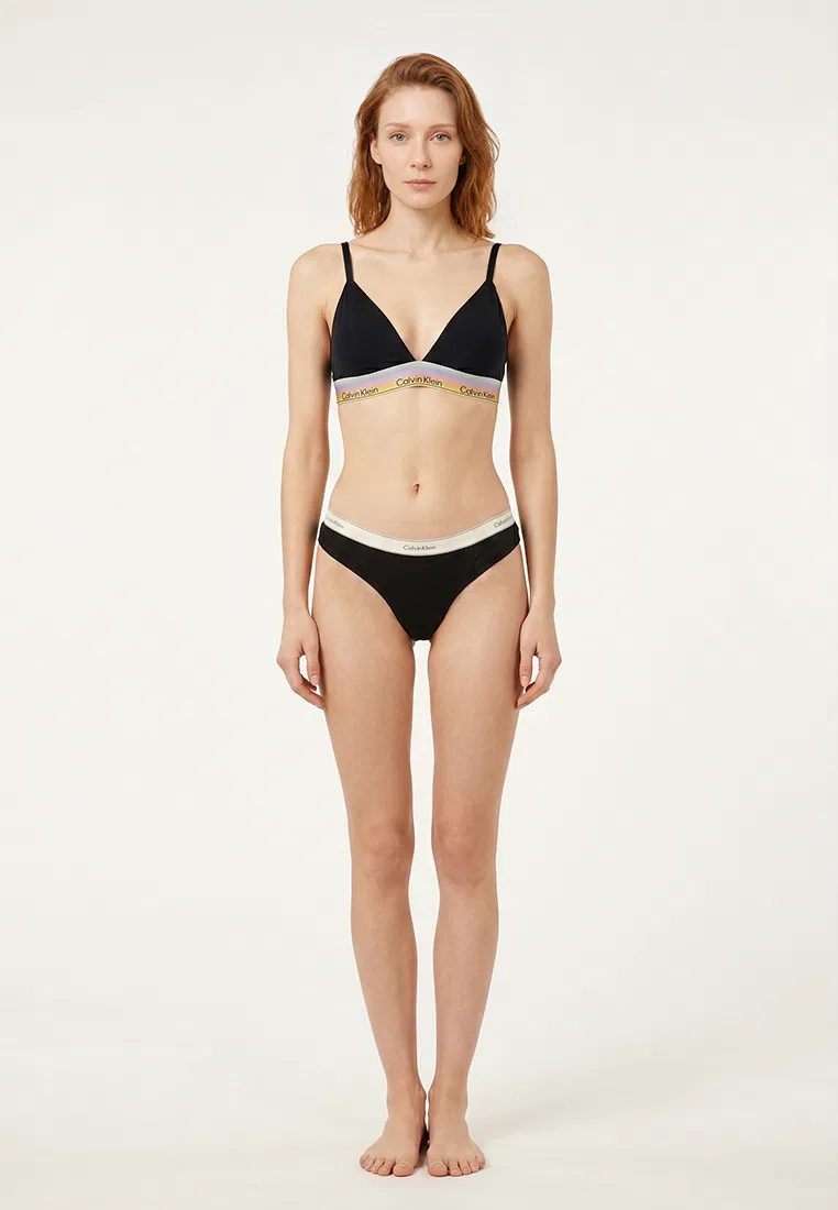 Бюстгальтер треугольный, lightly lined, Calvin Klein, черный — фото 4