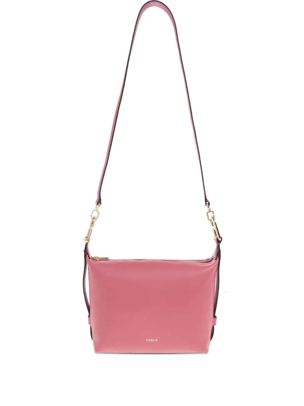 

Сумка-тоут из кожи с цепочкой Furla, розовый