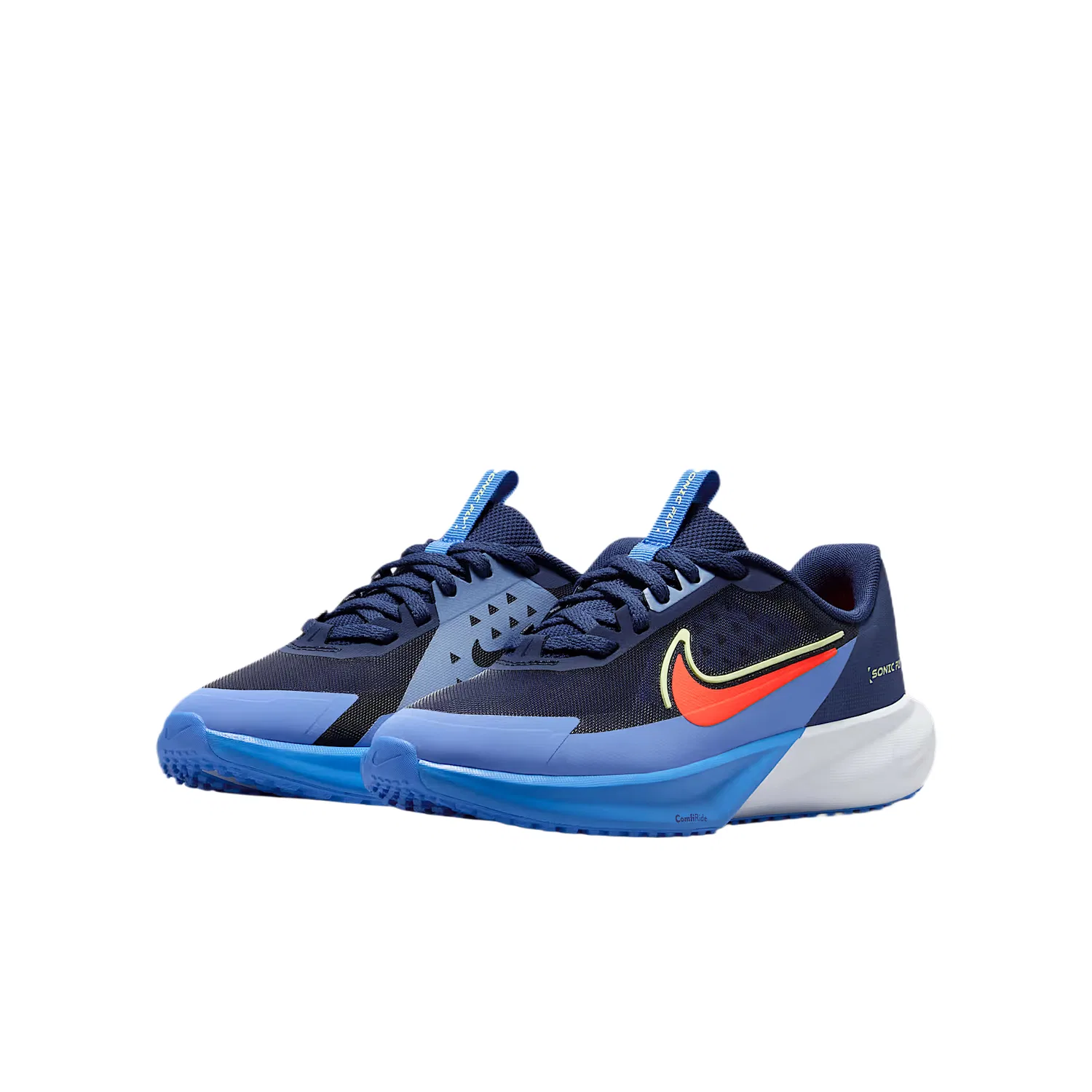 Кроссовки детские SONIC FLY Mesh Rebound Breathable Low Top Nike, Dark Navy Blue/Crystal Blue/Purple Blue/Volcanic Rock Red — фото 3