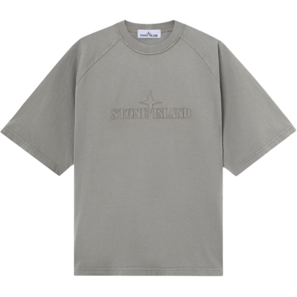 

Футболка с нашивкой и рукавом реглан Stone Island, cement