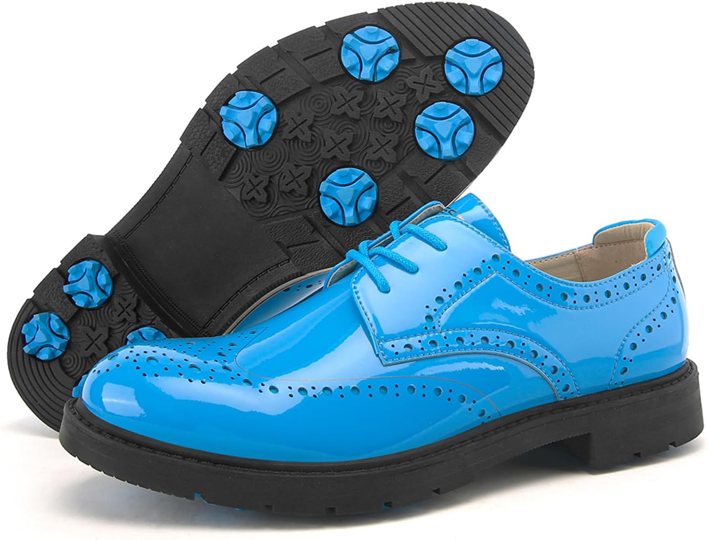 

Классические мужские гольф-кроссовки без шипов, роскошная обувь для ходьбы для гольфистов Zakey, синий