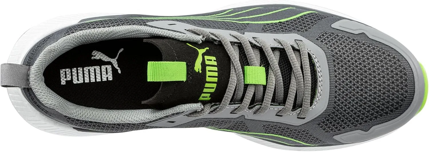 Защитные кроссовки PUMA Slide Low S1PS ESD для мужчин, с защитным носком, нескользящие, легкие, зеленый — фото 3