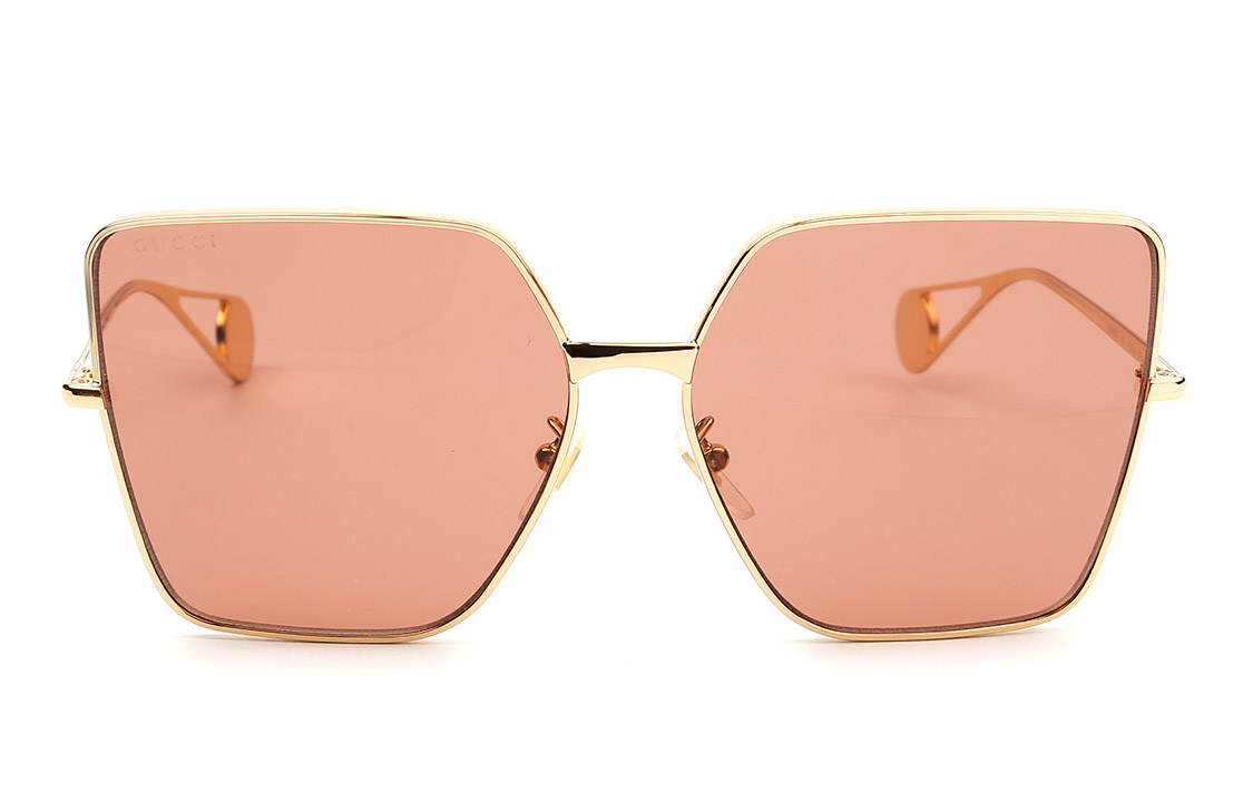

Солнцезащитные очки асимметричной формы женские GUCCI, золотистые