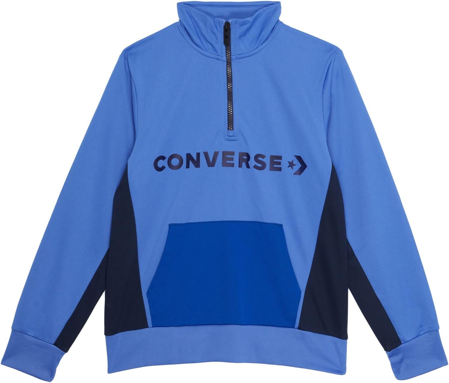 

Толстовка Converse Color-Block 1/4 Zip, цвет Ozone Blue