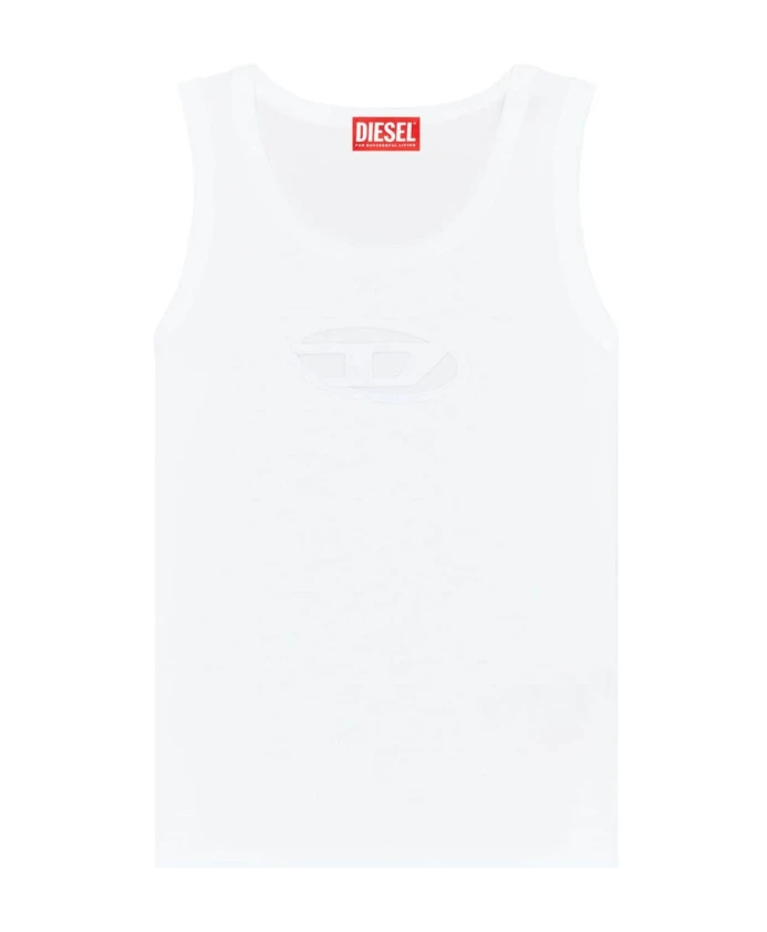 

Топ без рукавов S с круглым вырезом Diesel, белый