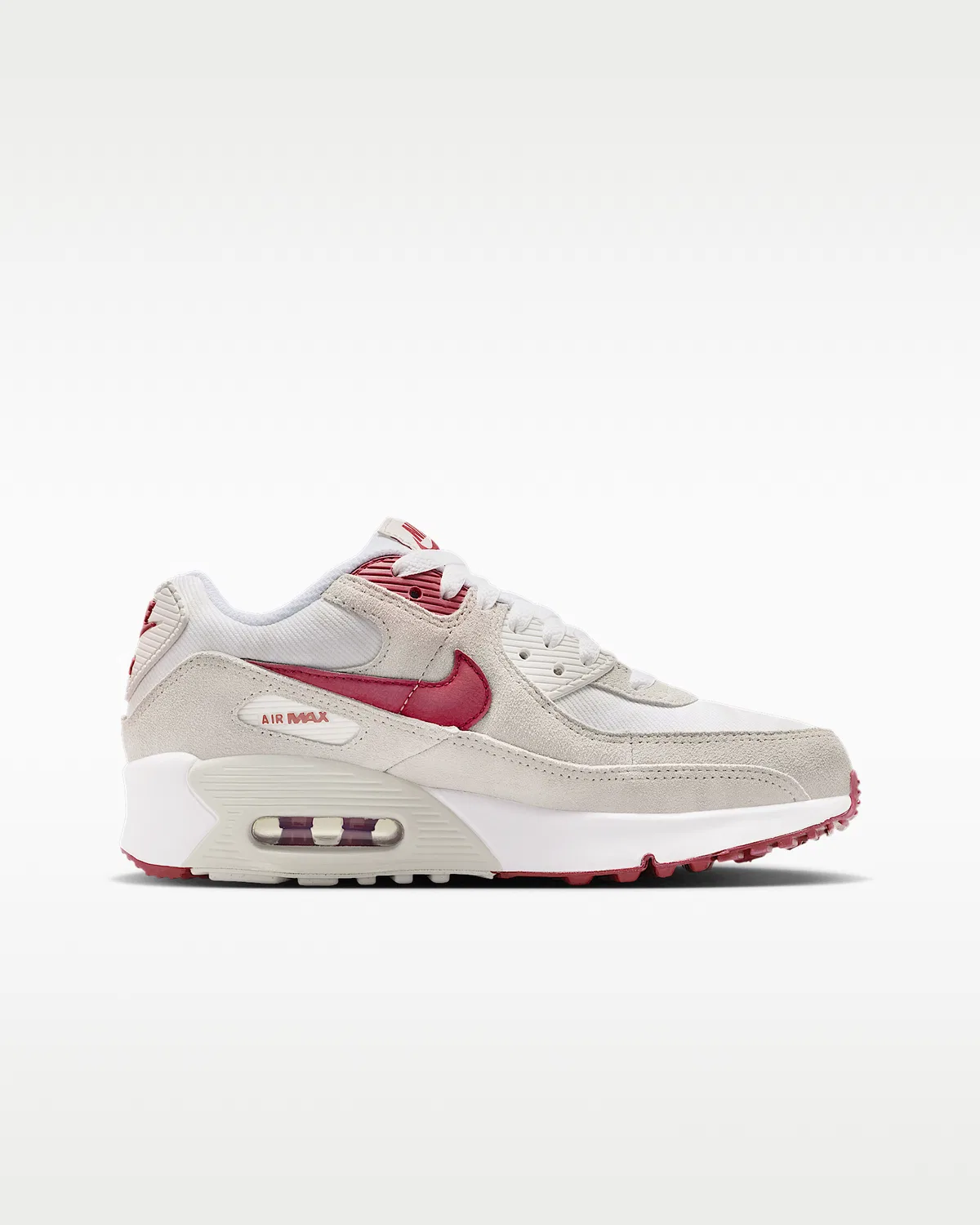 Кроссовки Nike Air Max 90 SE для детей, White/Light Bone/Summit White/Team Crimson — фото 3