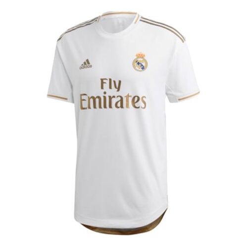 

Футболка real madrid 19 20 сезон player edition home алфавит логотип полоса спорт футбол короткий рукав майка Adidas, белый