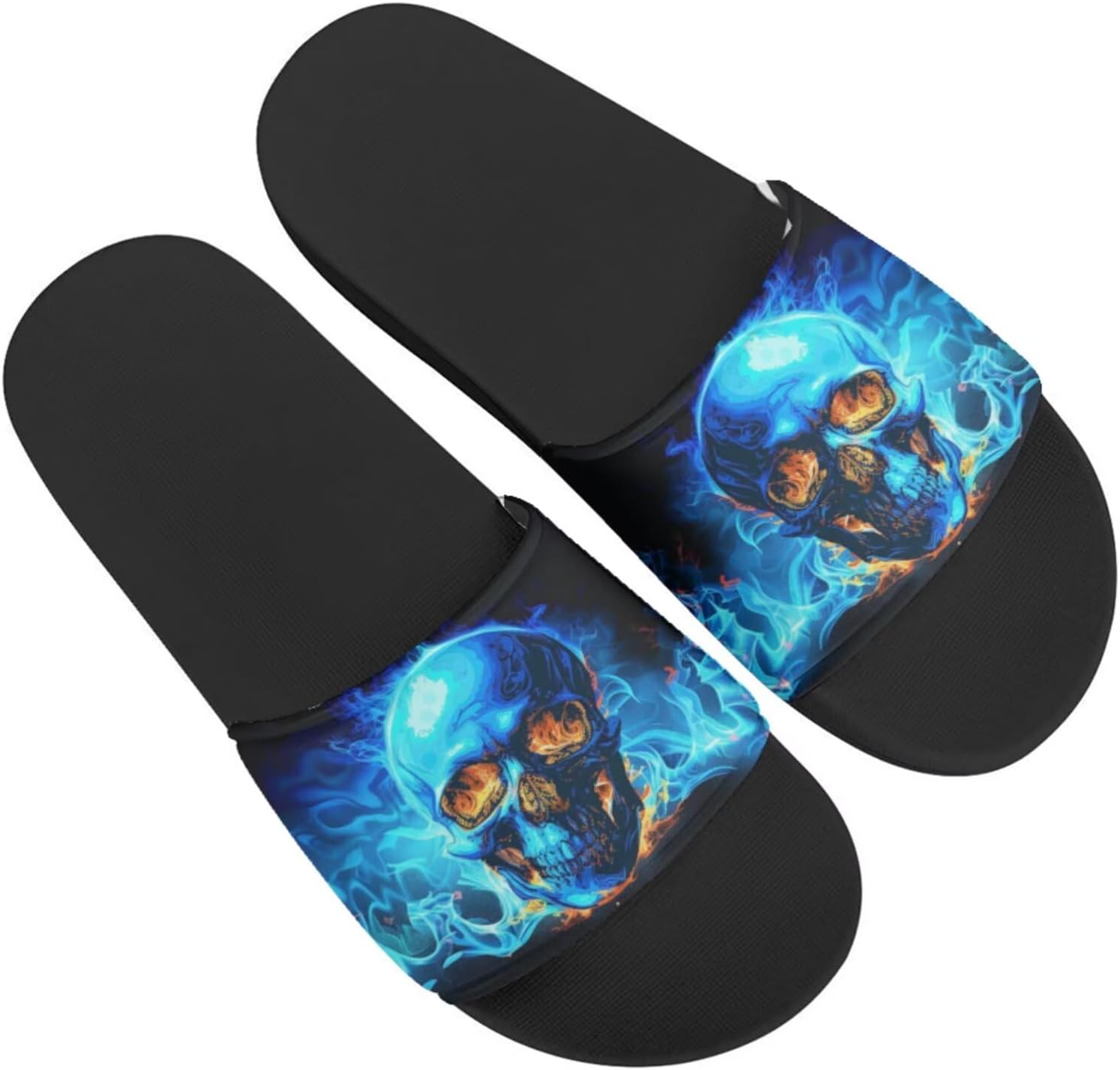 

Женские шлепанцы GETELINSENG с принтом черепа на День мертвых, летние домашние тапочки с нескользящей подошвой, тапочки на носок для дома и улицы, Skull Flame