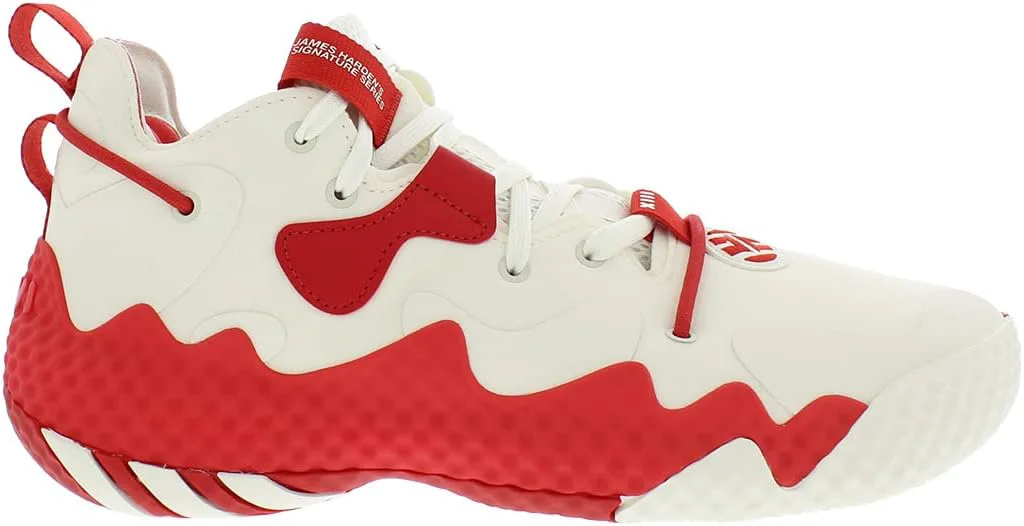 Мужские кроссовки Adidas Harden Vol 6, кремовый/красный/белый — фото 4