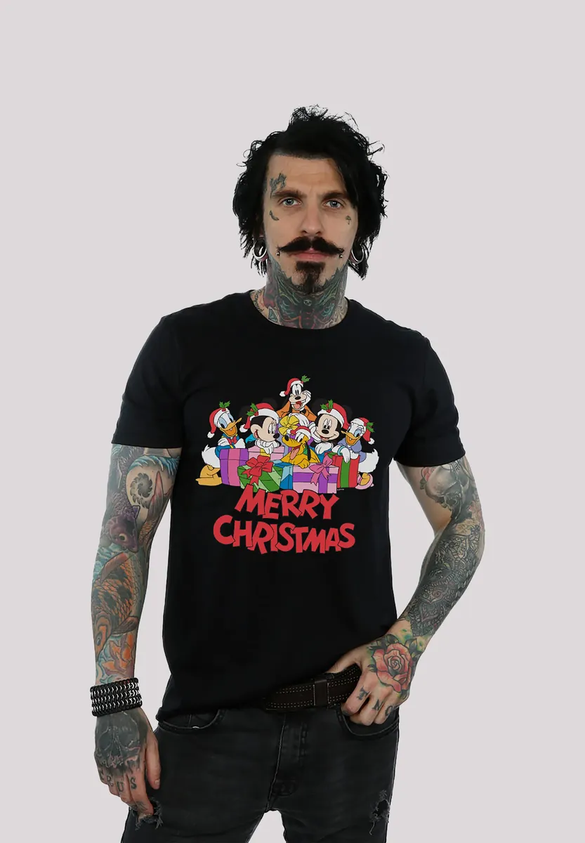 

F4NT4STIC Футболка "Disney Mickey Mouse Merry Christmas", принт, черный