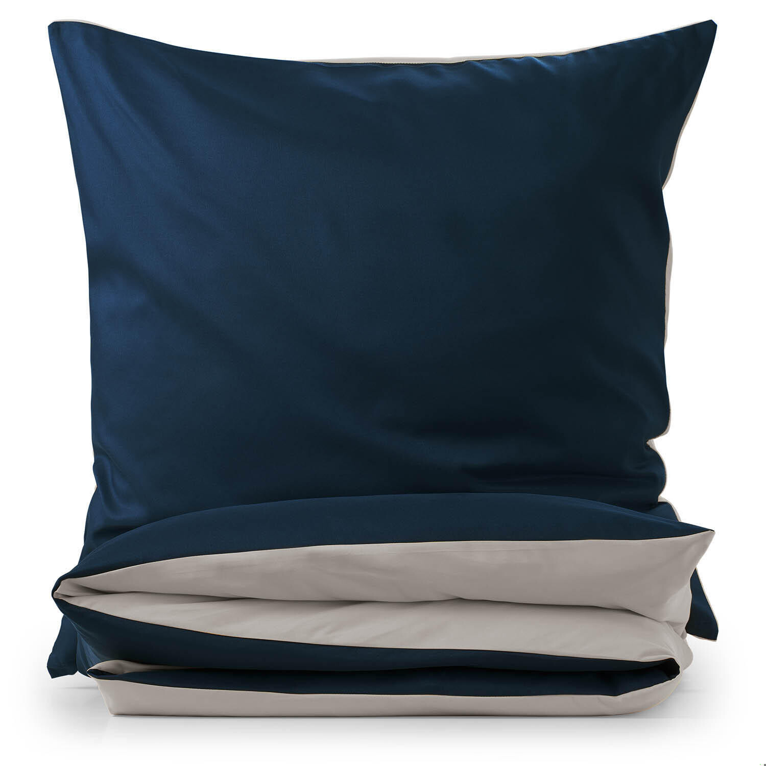 

Двустороннее постельное белье Blumtal, 200x200 см, темно-синий/светло-серый