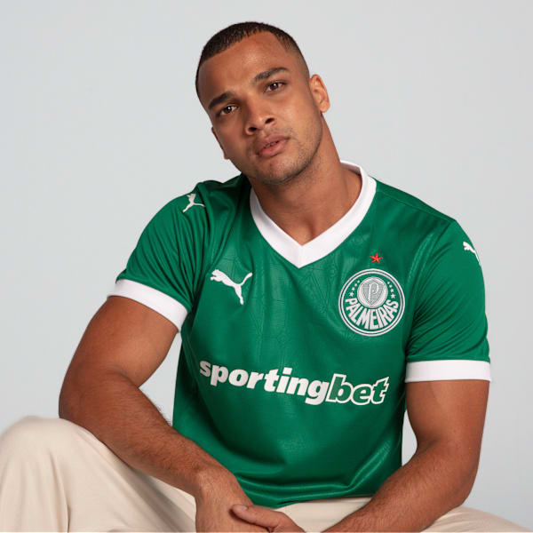 

Мужская футбольная майка Se Palmeiras Torcedor '25 Home Puma, зеленый