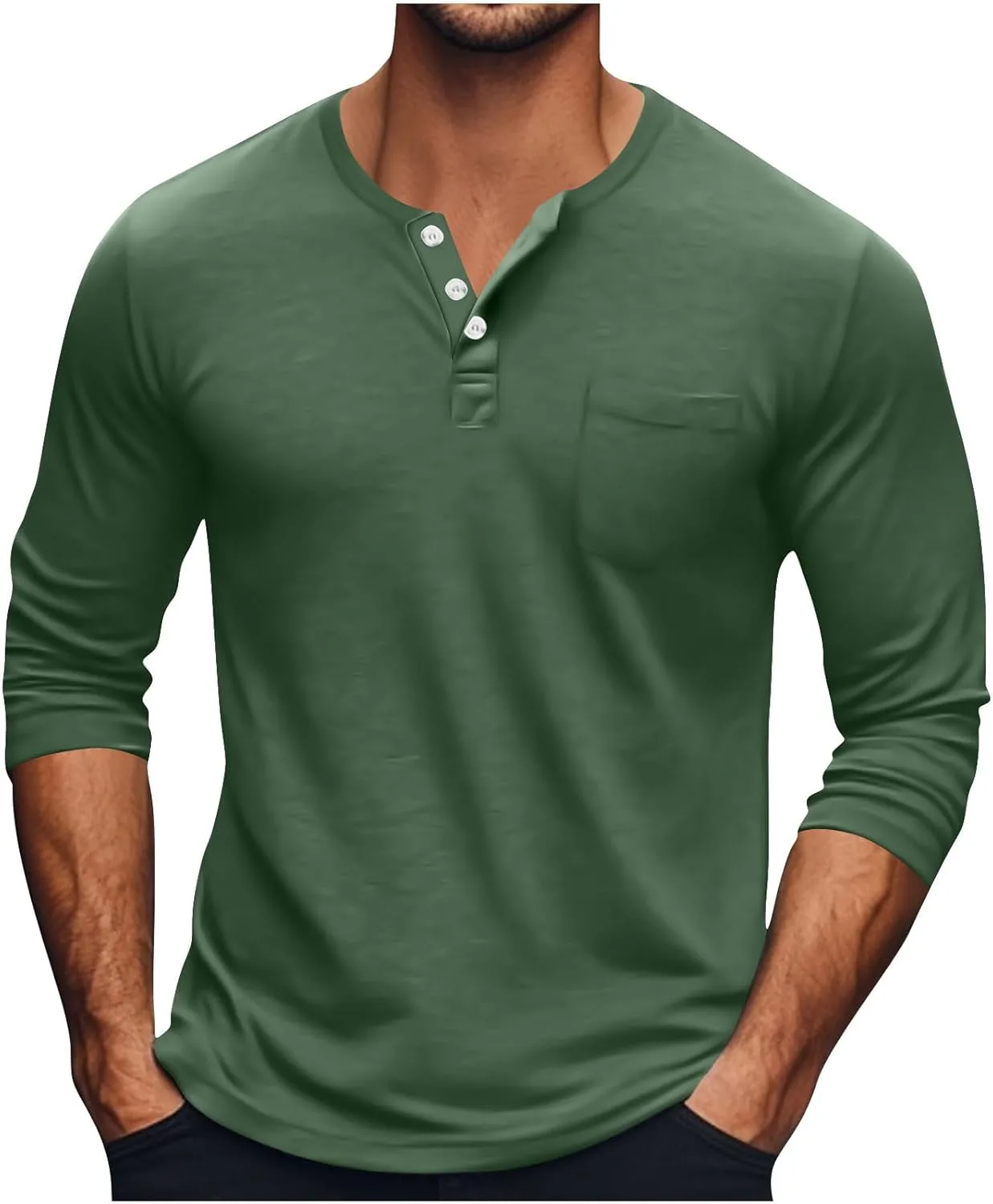 

Мужская хлопковая рубашка-поло с длинным рукавом и карманом Sdeycui