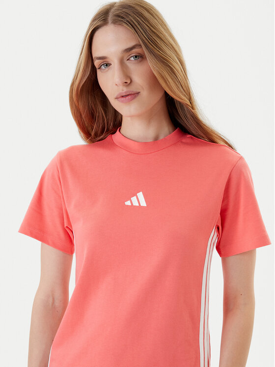 Футболка regular fit Essentials 3-Stripes KE4377 Adidas, красный — фото 4