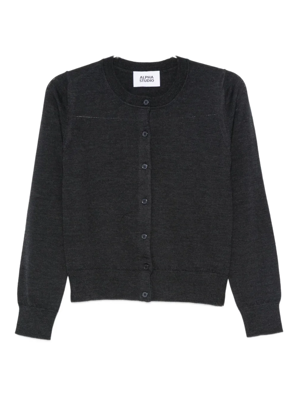 

Кардиган с круглым вырезом Alpha Studio, серый