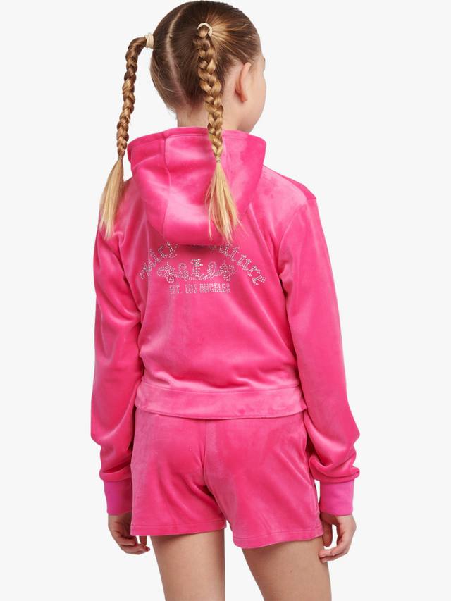 Детская худи с молнией Arch Juicy Couture, Fuchsia Purple — фото 3