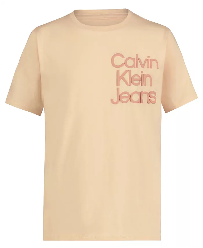 

Футболка с коротким рукавом и принтом на груди для мальчиков Big Boys Calvin Klein