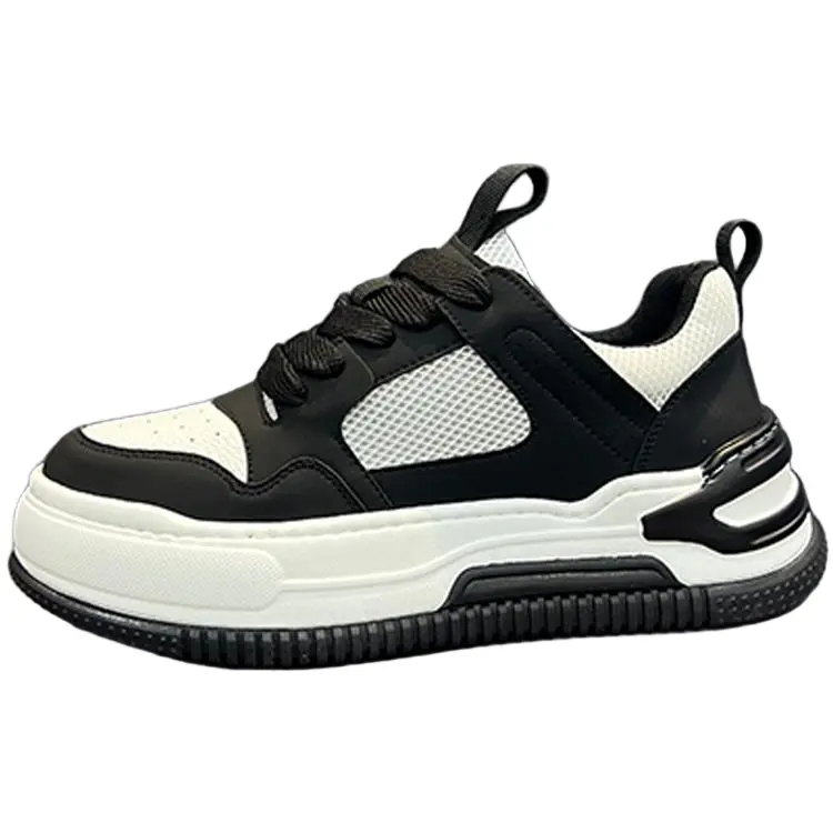 

ZUOSAISI Износостойкие дышащие влагоотводящие легкие повседневные туфли для мужчин с эффектом увеличения роста черно-белые, цвет Black White