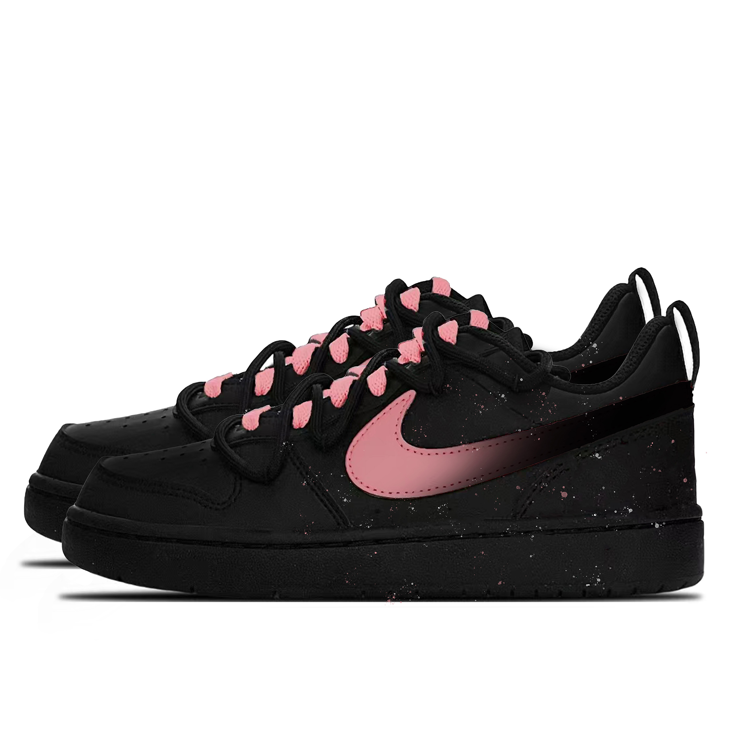 Nike Court Borough Urban Chic Style Pink Frosting кожаные устойчивые к истиранию и скольжению низкие кроссовки для скейтбординга — фото 4