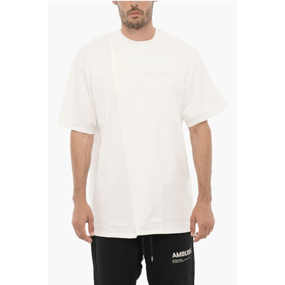 

Однотонная футболка с круглым вырезом и перекрытием Ambush, White