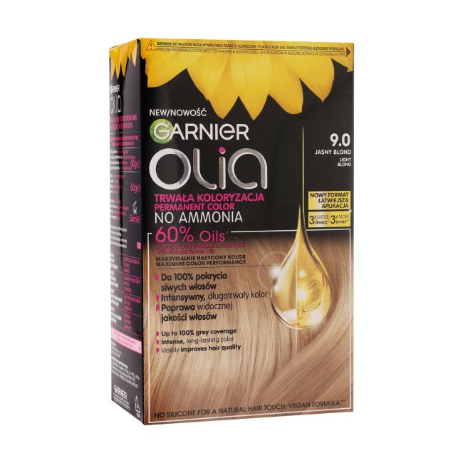 

Olia перманентная краска для волос без аммиака Garnier, цвет 9.0 light blond