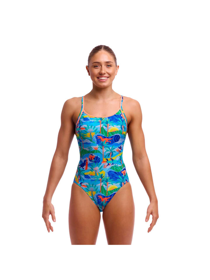 

Funkita Слитный купальник Duuude, непрозрачный и быстросохнущий, в ярких расцветках