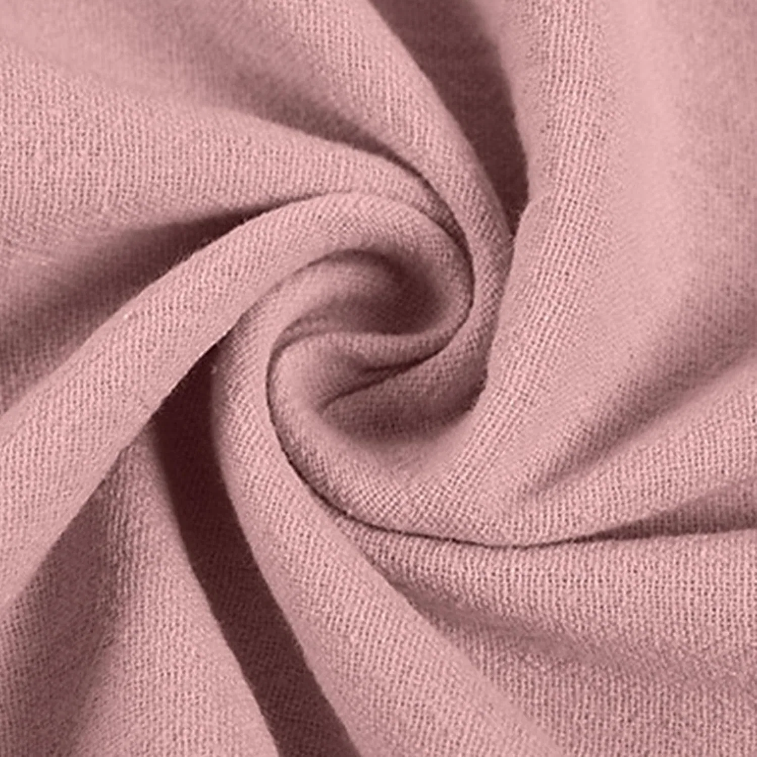Капри мужские из хлопка и льна, легкие, на резинке, Pink — фото 3