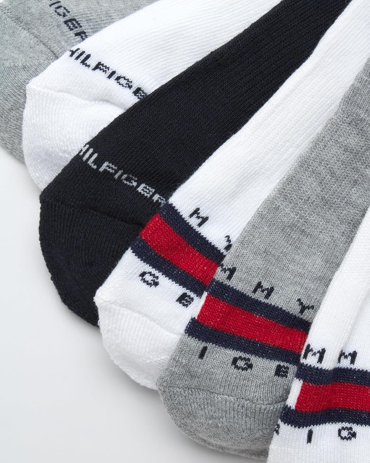 Женские носки Tommy Hilfiger, непромокаемые, 12 шт., мягкие, эластичные, женские, спортивные носки до щиколотки, беговые носки для женщин, Blue/White/Grey — фото 4