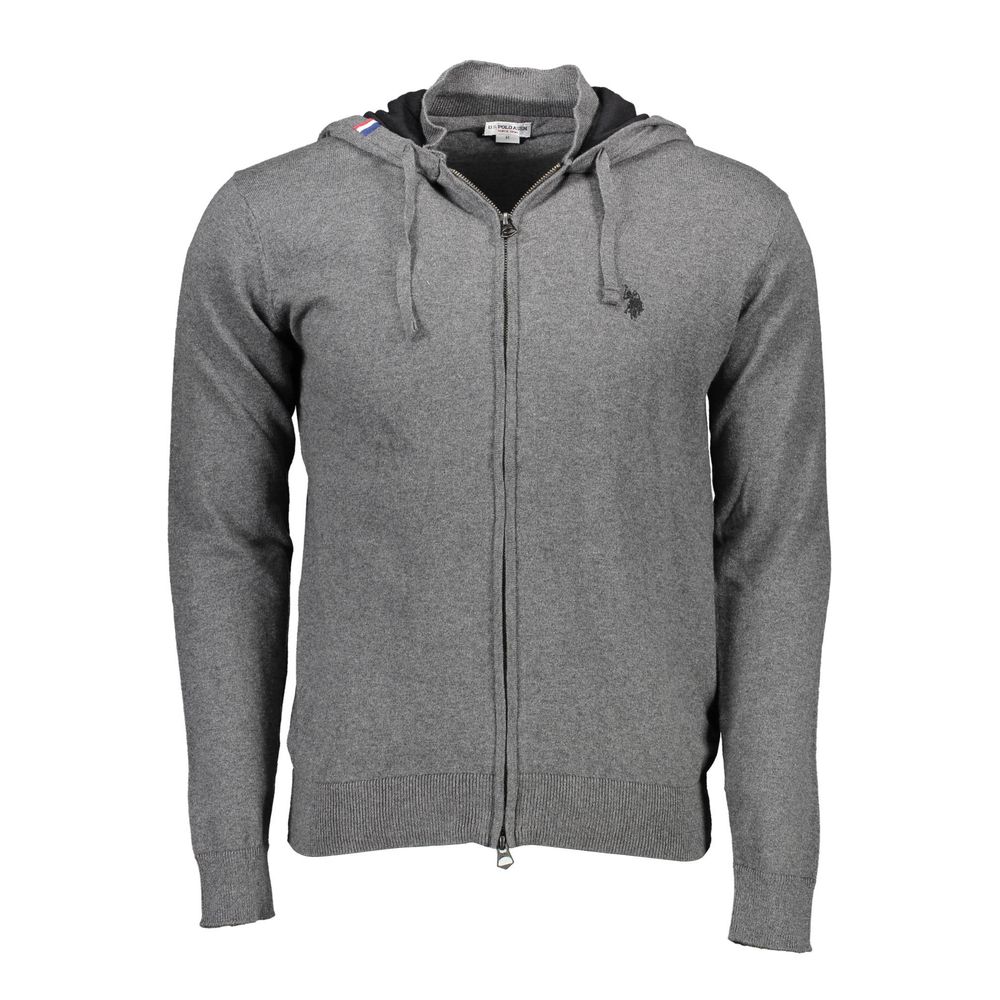 

Серый хлопковый мужской свитер U.S. Polo Assn.