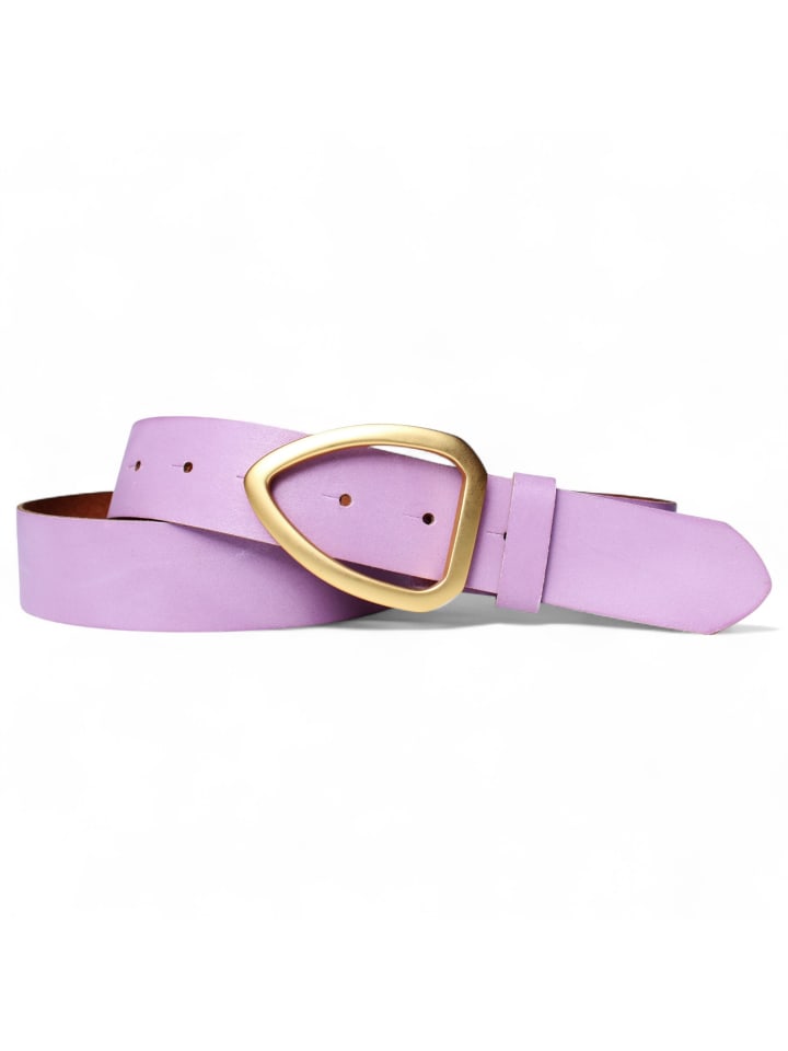 

Женский ремень с золотой пряжкой лавандового цвета FRONHOFER