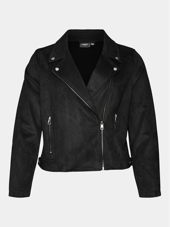 

Узкая куртка из искусственной кожи Vero Moda Curve, черный