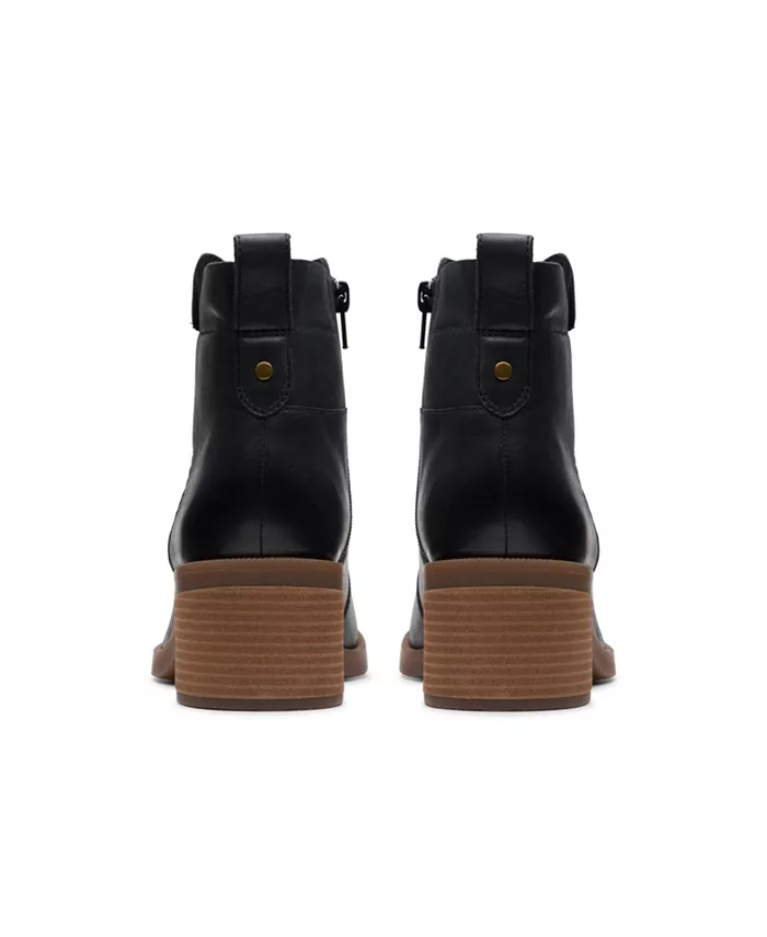 Женские полусапоги Clarks Lileigh Charm кожаные с острым носом, черный — фото 3