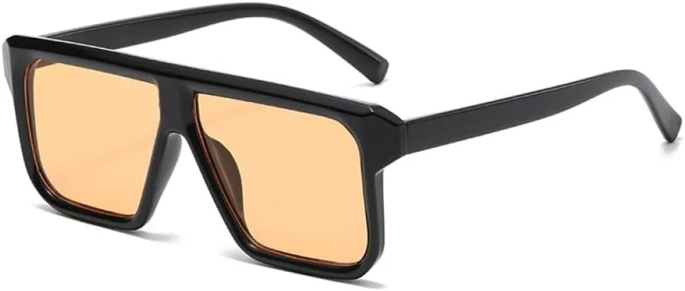 

Винтажные большие солнцезащитные очки для женщин в крупной оправе, солнцезащитные очки для женщин с защитой от ультрафиолета UV400 LANGSER, C7 Black Orange