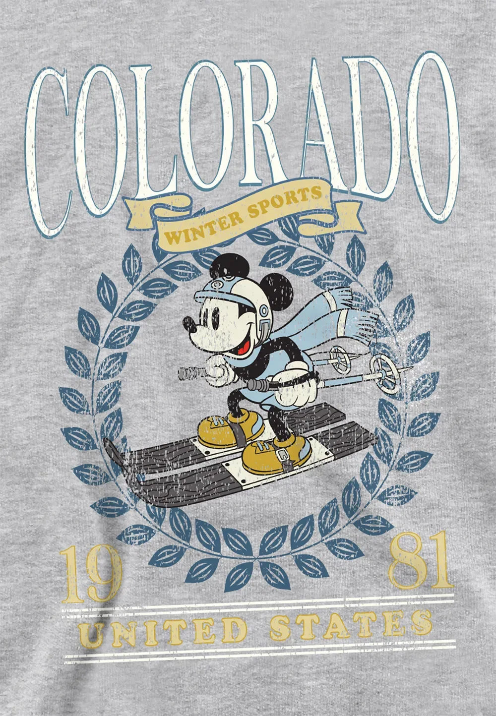 Худи детское Disney Mickey Mouse Athletic Heather, серый — фото 2